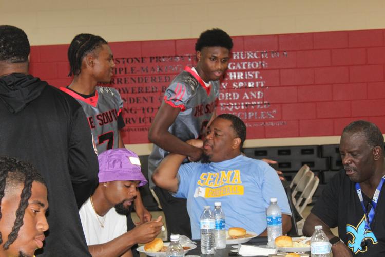 Coach Moody with Southside players