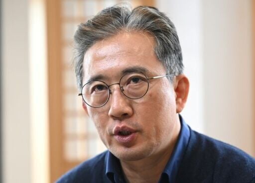 Lee Il-kyu, a former North Korean diplomat stationed in Cuba who defected to South Korea in November 2023, during an interview with AFP in Seoul