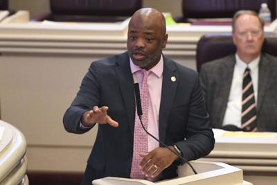 Rep. Chris England, D-Tuscaloosa, speaks during a debate in the Alabama House of Representatives on April 25, 2024 at the Alabama Statehouse in Montgomery, Alabama. (Brian Lyman/Alabama Reflector)