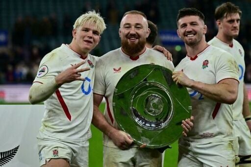 Joe Heyes (C) said he did not dare correct Princess Anne when she mistook him for Joe Marler