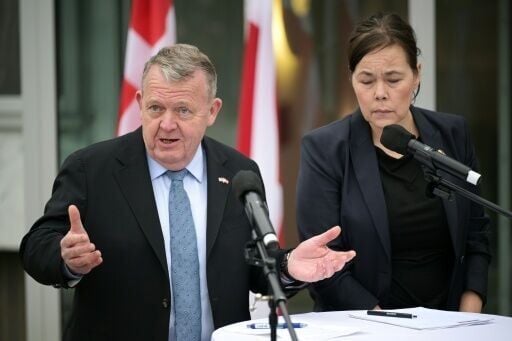 Danish Foreign Minister Lars Løkke Rasmussen (L) and Greenland's Foreign Minister Vivian Motzfeldt met with top US officials at the White House but failed to curb the Trump administration's designs on the island