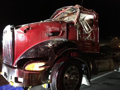Truck wreck stock