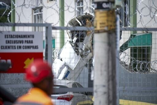 A fire official told Brazilian media that the plane struck the building's stairwell
