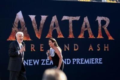 The third instalment in director James Cameron's (L) series, 'Avatar: Fire and Ash' retained its top spot this weekend