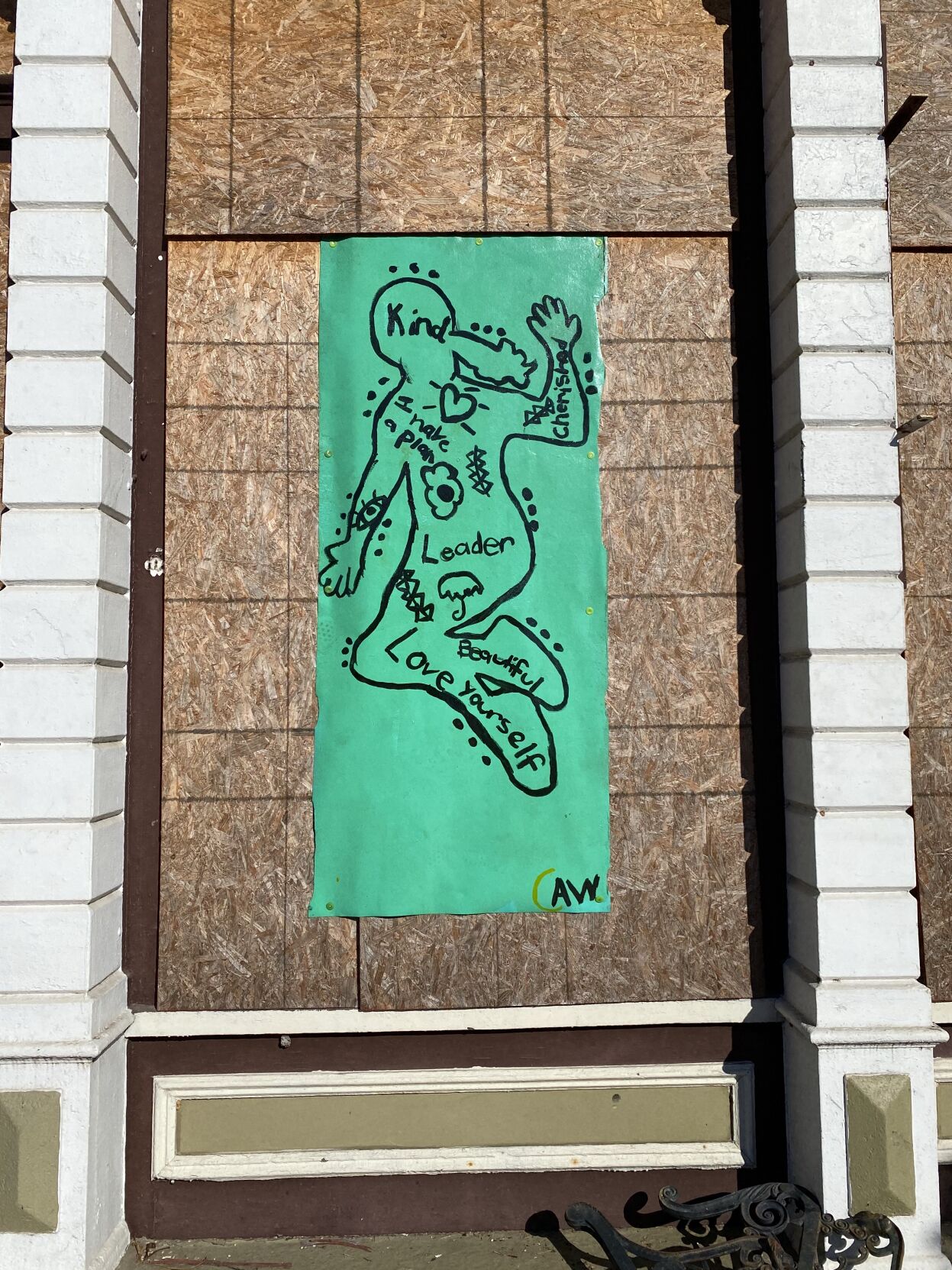 Artists behind the work on Water Avenue