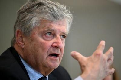 France's Trade Minister Nicolas Forissier speaks at a press conference in Sydney on April 23, 2026