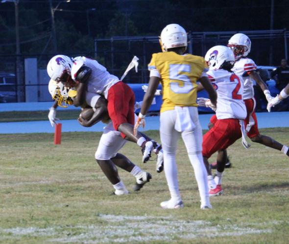 Getting tackled Selma vs Carver