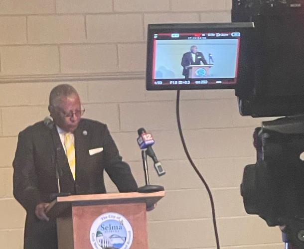 James Perkins gives a state of the city address