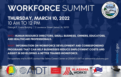 Workforce Development Summit to be held this Thursday