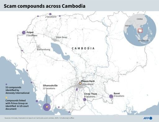 Scam compounds across Cambodia