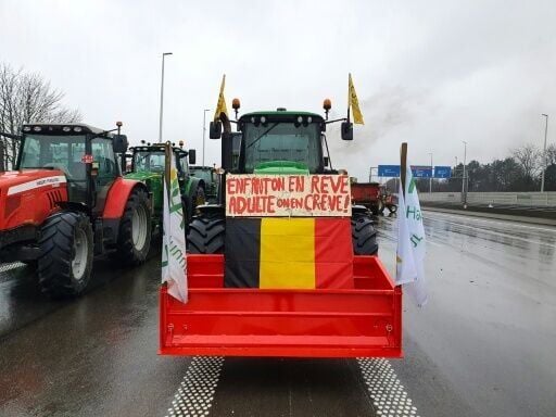 Belgian farmers staged their own protests