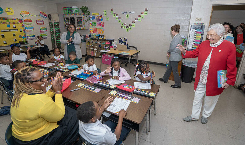Gov Kay Ivey at ABC Elementary in Alberta