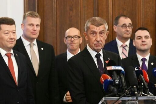 The party of Andrej Babis (3rd R) has teamed up with two eurosceptic parties to form a coalition government