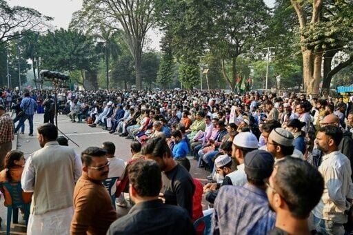 After Sharif Osman Hadi was shot, people staged a demonstration in Dhaka to denounce the attack on the youth leader
