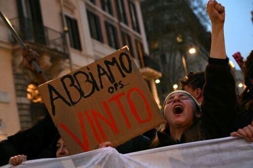 Supporters of the 'No' campaign to Italy's justice referendum celebrated their victory in Rome