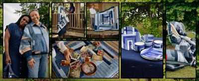 Gee's Bend quilt with Ralph Lauren