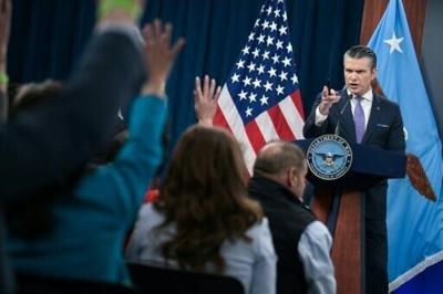 Pentagon chief Pete Hegseth told a press conference that talks to end the Middle East war are 'gaining strength'