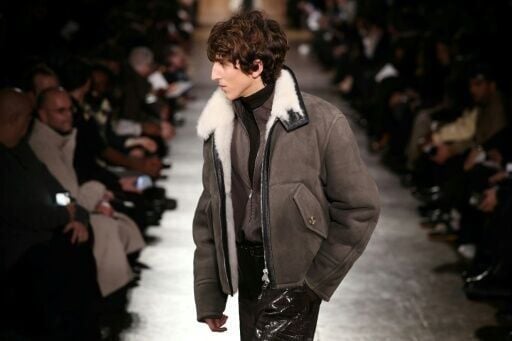 A model wears one of Nichanian's final creations