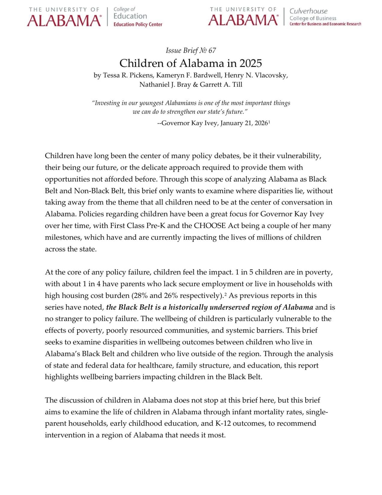 Children of Alabama in 2025