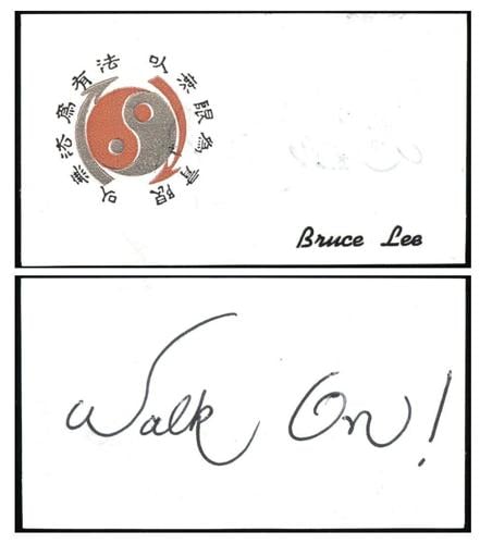 Bruce Lee business card for martial arts tuition on sale for up to £4.5k