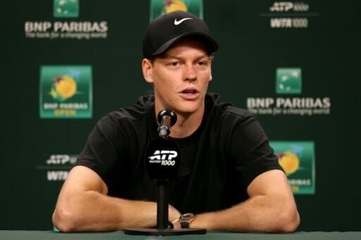 World number two Jannik Sinner of Italy talks to reporters before the Indian Wells ATP/WTA Masters 1000