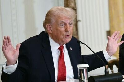 US President Donald Trump said he was considering tariffs on nations that don't 'go along' with his Greenland takeover plan