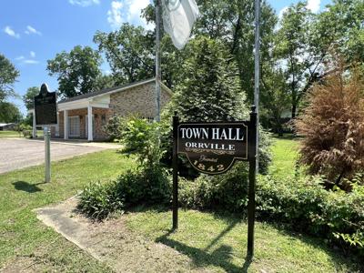 Town of Orrville sign