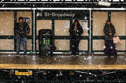 Ahead of the storm hardware stores did a brisk trade in yellow sacks of 'Ice Away' rock salt