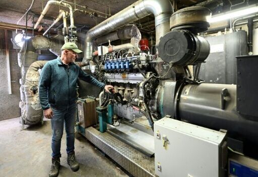 Farmer Gerhard Geywitz has a fermentation plant at his farmstead in Bermaringen, southwestern Germany