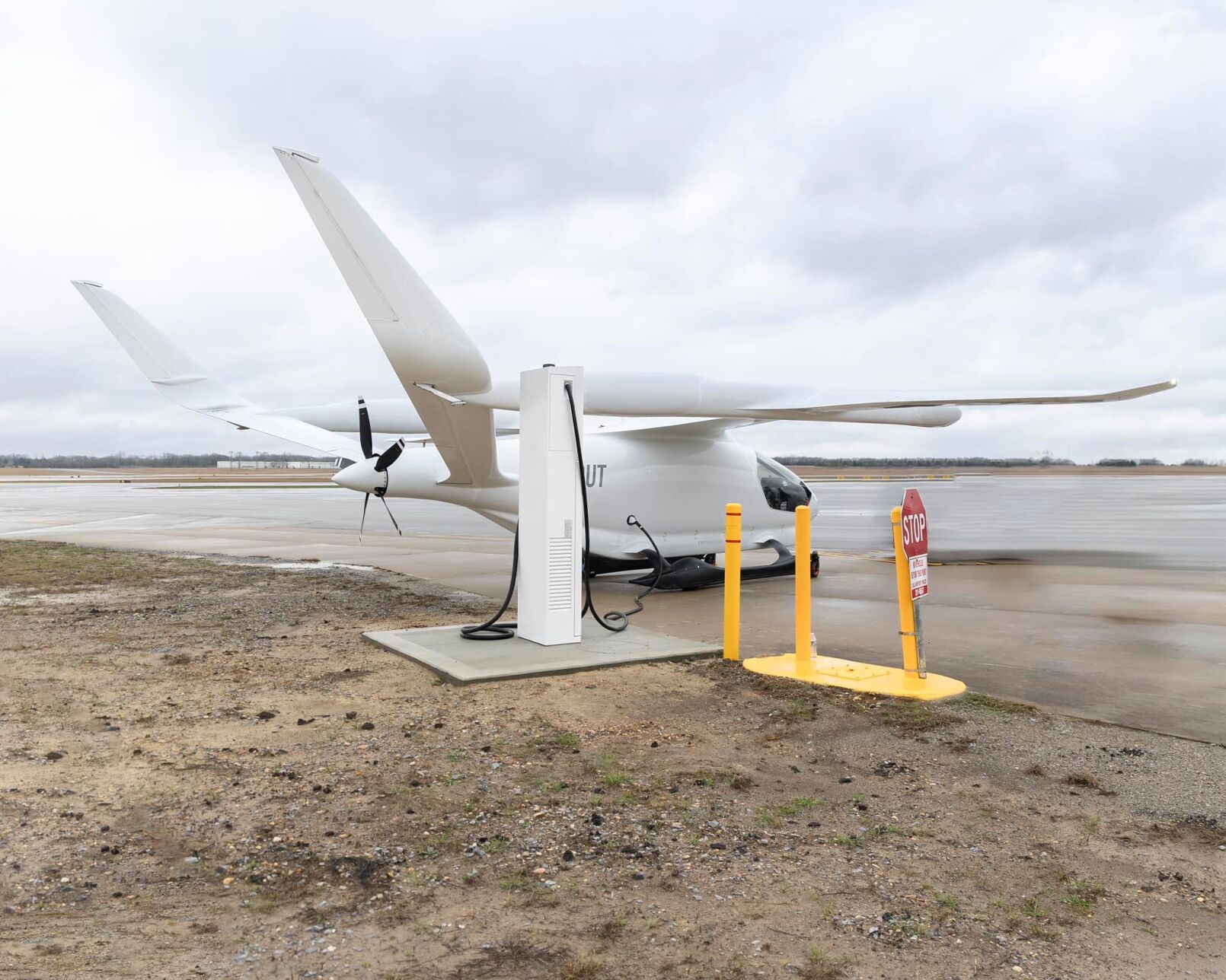 Electric aircraft charger at MGM