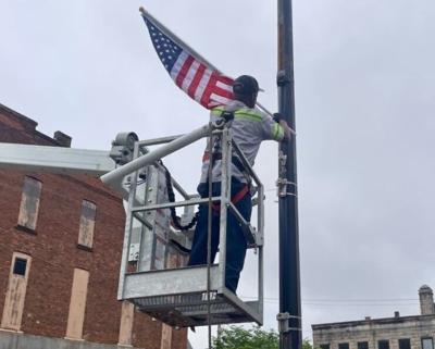 Selma honors veterans with flags on Broad Street, Memorial Stadium 