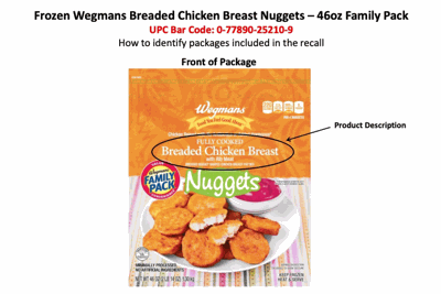 USDA Issues Health Alert Over Bone Fragments in Wegmans Nuggets