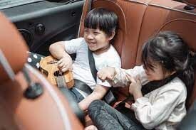 Children in car stock