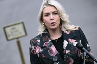 White House Press Secretary Karoline Leavitt, seen here speaking to reporters on March 18, 2026, is one of several Trump administration officials who are very open about their faith