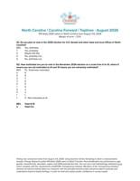 FNF - NC - Poll Carolina Forward  August 2026