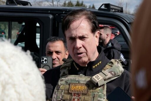 Oakland County Sheriff Michael Bouchard addresses reporters