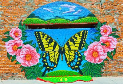 Butterfly mural