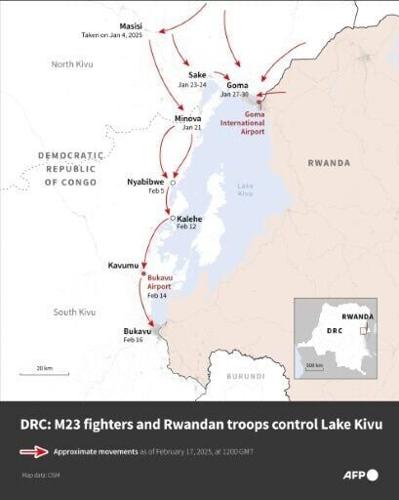 M23 pushes deeper in east DRC, UN urges Rwanda forces to leave