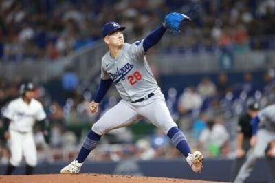 Dodgers pitcher checked for concussion after head-shot