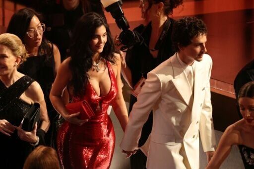 Actor Timothee Chalamet and entrepreneur Kylie Jenner arrive at the 98th annual Academy Awards