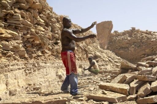 Labourers at a quarry outside Mandera town where the highest infection rates of the parasitic disease Kala-Azar have been recorded