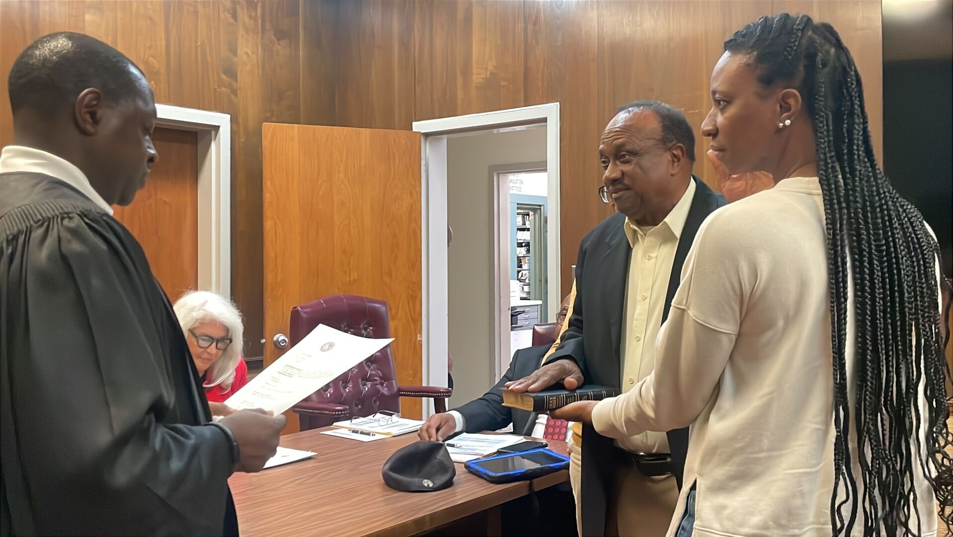 Willie Jackson was sworn in to Marion's District 4 council seat