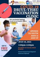 RHMP to hold vaccine drive-thru for youths at Selma High School
