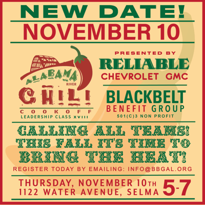 Blackbelt Benefit Group changes Chili Cook-off date to help Wild Game Cook-off