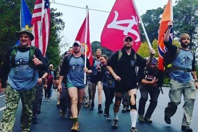 Alabama, Auburn unite for four-day 150-mile 'Iron Ruck' supporting veteran-suicide awareness