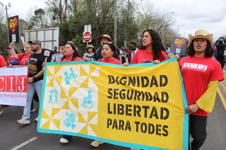 Immigration marching at Jubilee