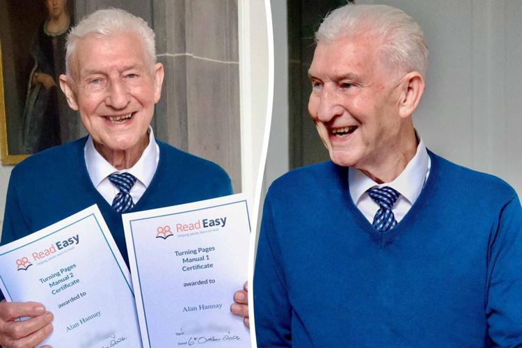 86-year-old reads anniversary cards for first time ever – after learning to read