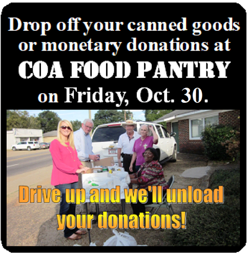 Stock the Shelves Food and Fund Drive to be held for COA Food Pantry