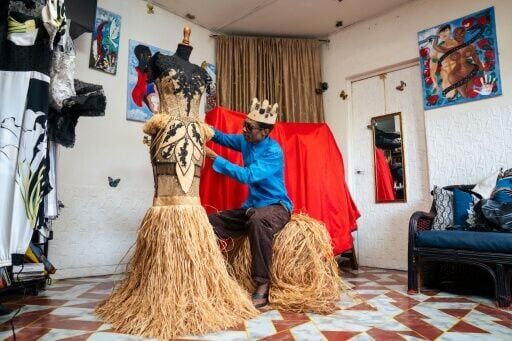 Raffia features at Gabonese traditional weddings and Indigenous bwiti spiritual ceremonies