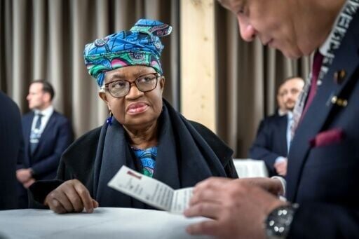 World Trade Organization Director-General Ngozi Okonjo-Iweala during a WTO informal ministerial gathering on the sidelines at Davos